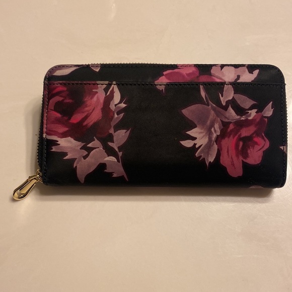 Kate spade zip around wallet with roses - Picture 4 of 12